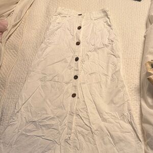 Nanushka White Button-Down Maxi Skirt